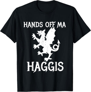 Scottish Scotland Haggis Hands of Ma Haggis Dragon T-Shirt - T-Shirt | Black