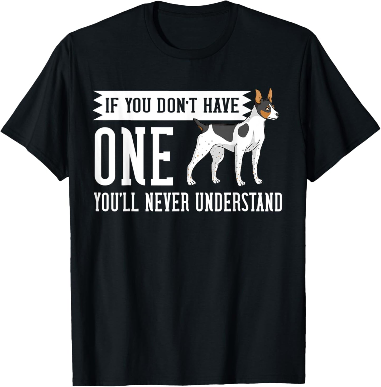 Rat Terrier Dog Puppies Owner Lover T-Shirt - T-Shirt | Black