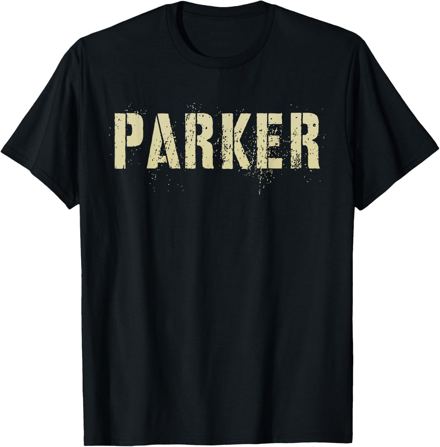 First Name PARKER Boy Military Personalized Birthday Father T-Shirt - T-Shirt | Black