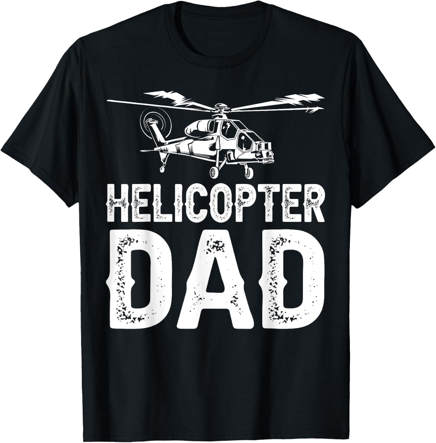 Funny Helicopter Dad Gift Cool Helicopter Parent T-Shirt - T-Shirt | Black