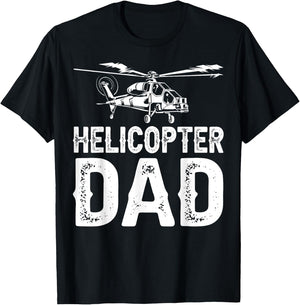 Funny Helicopter Dad Gift Cool Helicopter Parent T-Shirt - T-Shirt | Black