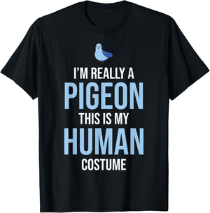 Funny Halloween Pigeon Costume Men Women Adults Kids T-Shirt - T-Shirt | Black