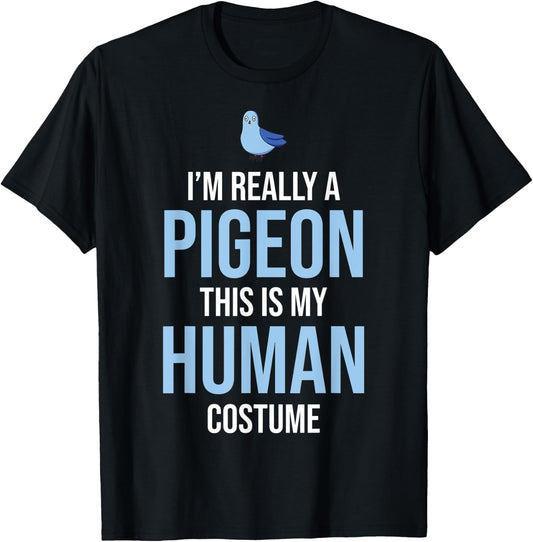 Funny Halloween Pigeon Costume Men Women Adults Kids T-Shirt - T-Shirt | Black