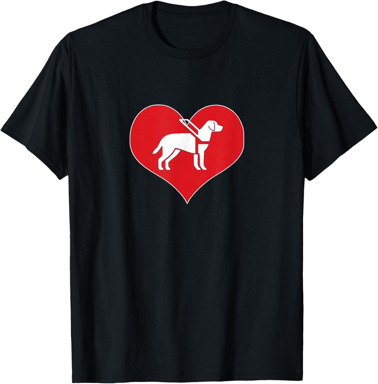 Guide Dog Love! Low Vision, Blind T-Shirt - T-Shirt | Black