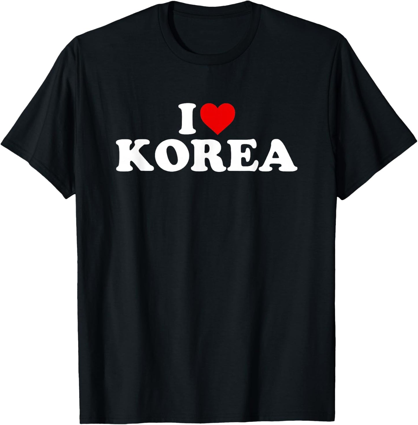 I Love Korea - Heart T-Shirt - T-Shirt | Black