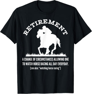 Funny Horse Racing Retirement Vintage KY Derby Horse T-Shirt - T-Shirt | Black