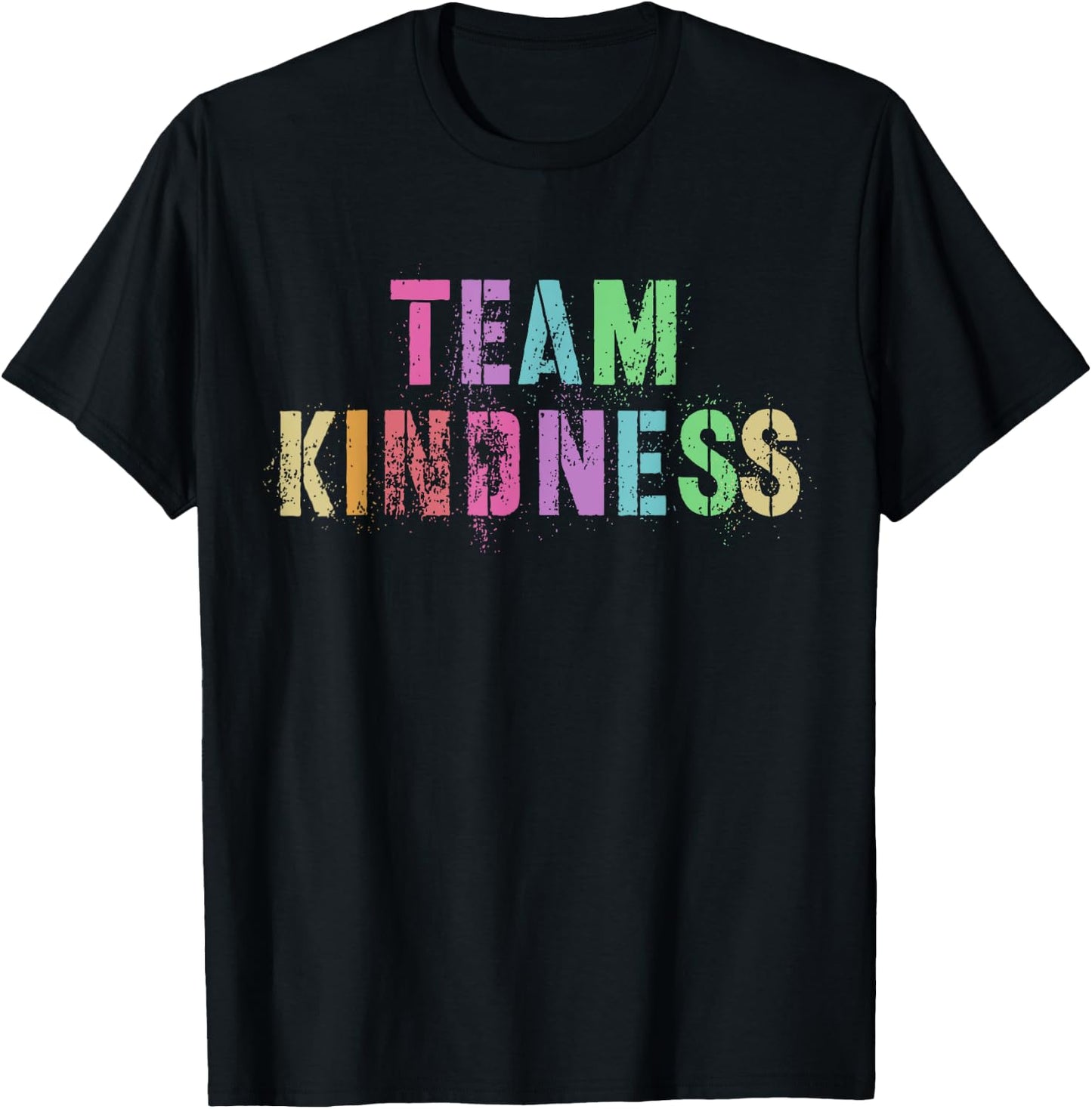 Vintage TEAM KINDNESS Teacher Be Kind Buddy Unity Day SPED T-Shirt - T-Shirt | Black