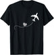 Heart Plane | Pilot Aviation | Airplane T-Shirt - T-Shirt | Black