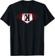 Backwards K Baseball Pitcher Strikeout Graphic T-Shirt - T-Shirt | Black