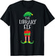 Library Elf Library Assistant Christmas Party Pajama T-Shirt - T-Shirt | Black