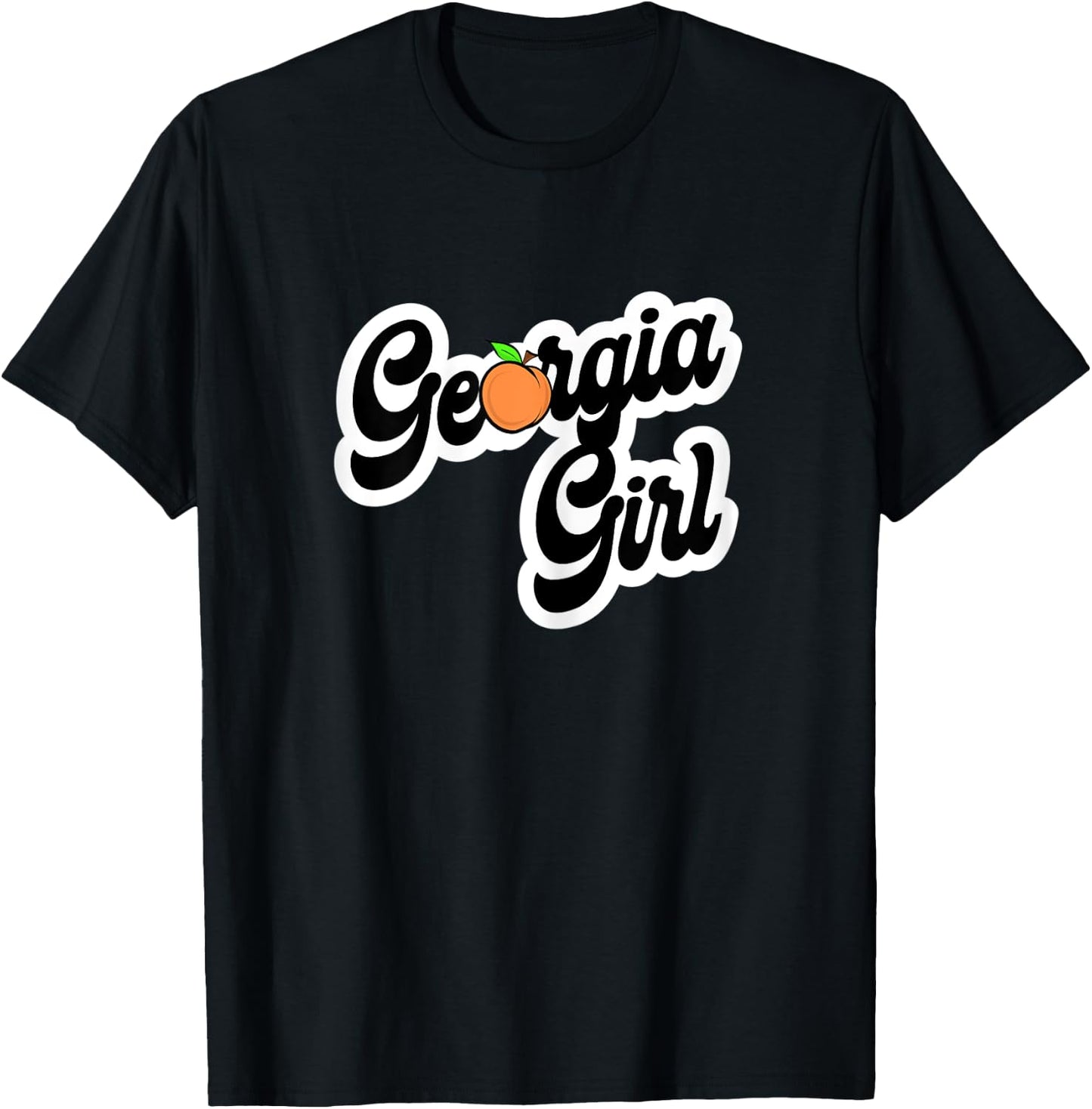 Georgia Girl product vintage Peach T-Shirt - T-Shirt | Black