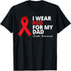 I Wear Red For My Dad Stroke Awareness Survivor Warrior Love T-Shirt - T-Shirt | Black