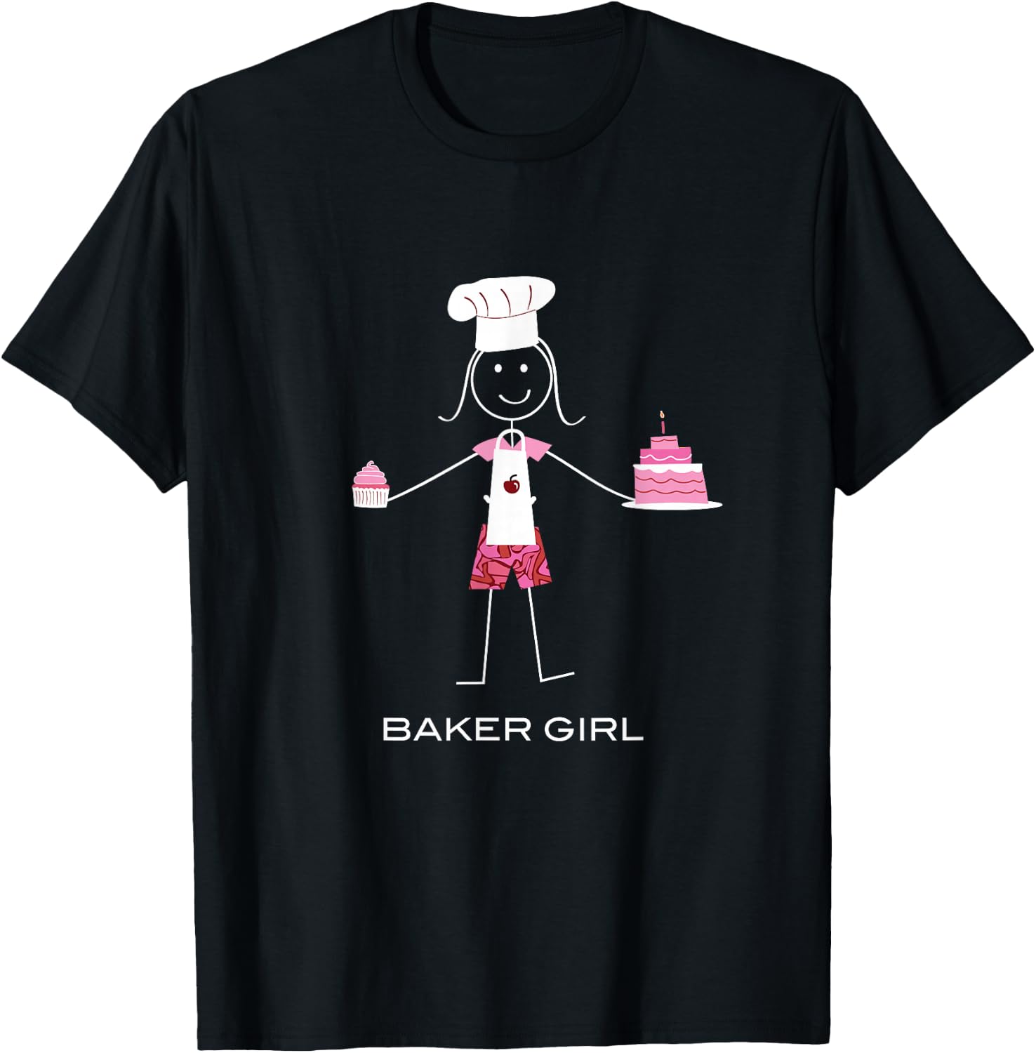 Funny Baker Girk Baking T-Shirt - T-Shirt | Black