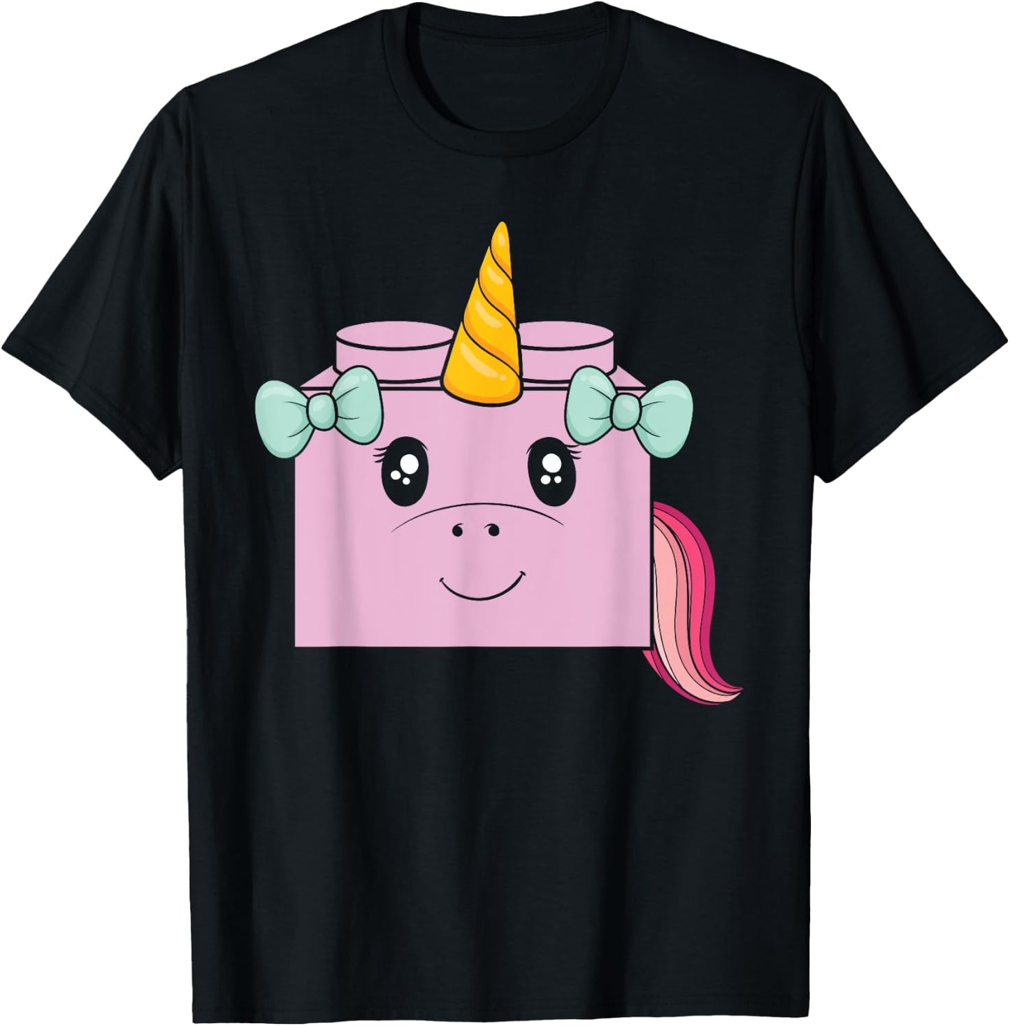 Unicorn Lover Master Builder Bricks Building Blocks T-Shirt - T-Shirt | Black