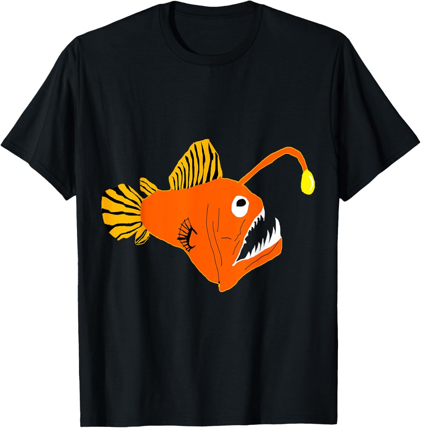 Anglerfish Deep Sea Creatures Angler Fish Sea Monster T-Shirt - T-Shirt | Black