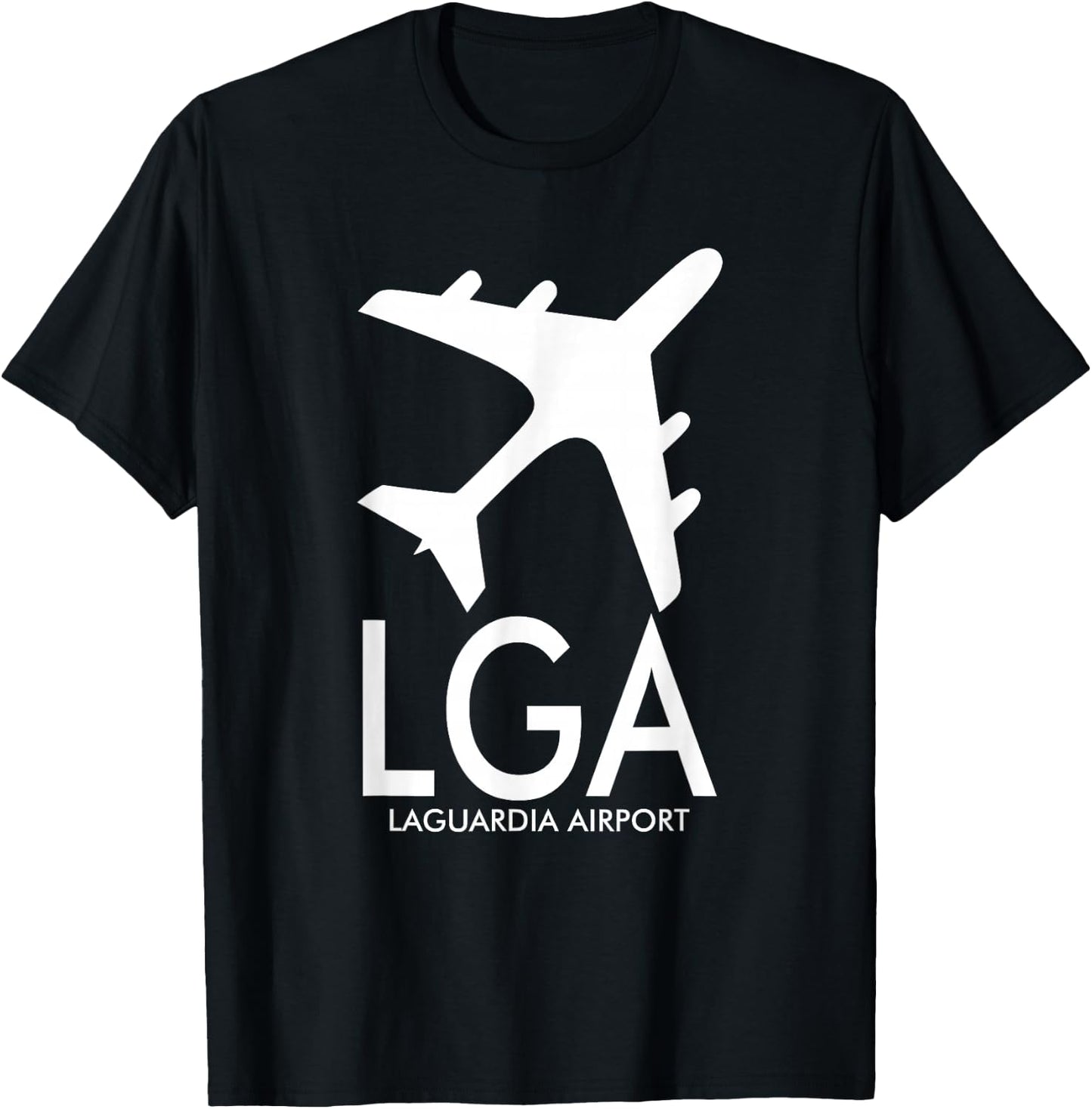Lga Airport Code Baggage Tag Laguardia New York Usa T-Shirt - T-Shirt | Black