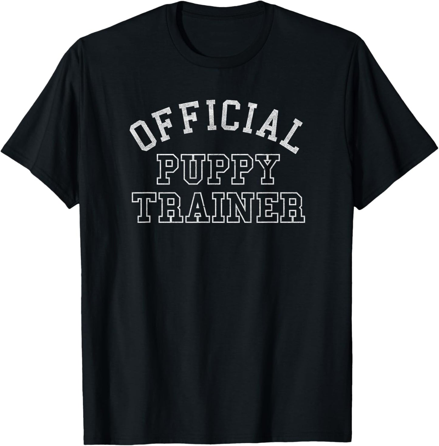 Funny Official Puppy Trainer Dog Owner T-Shirt - T-Shirt | Black
