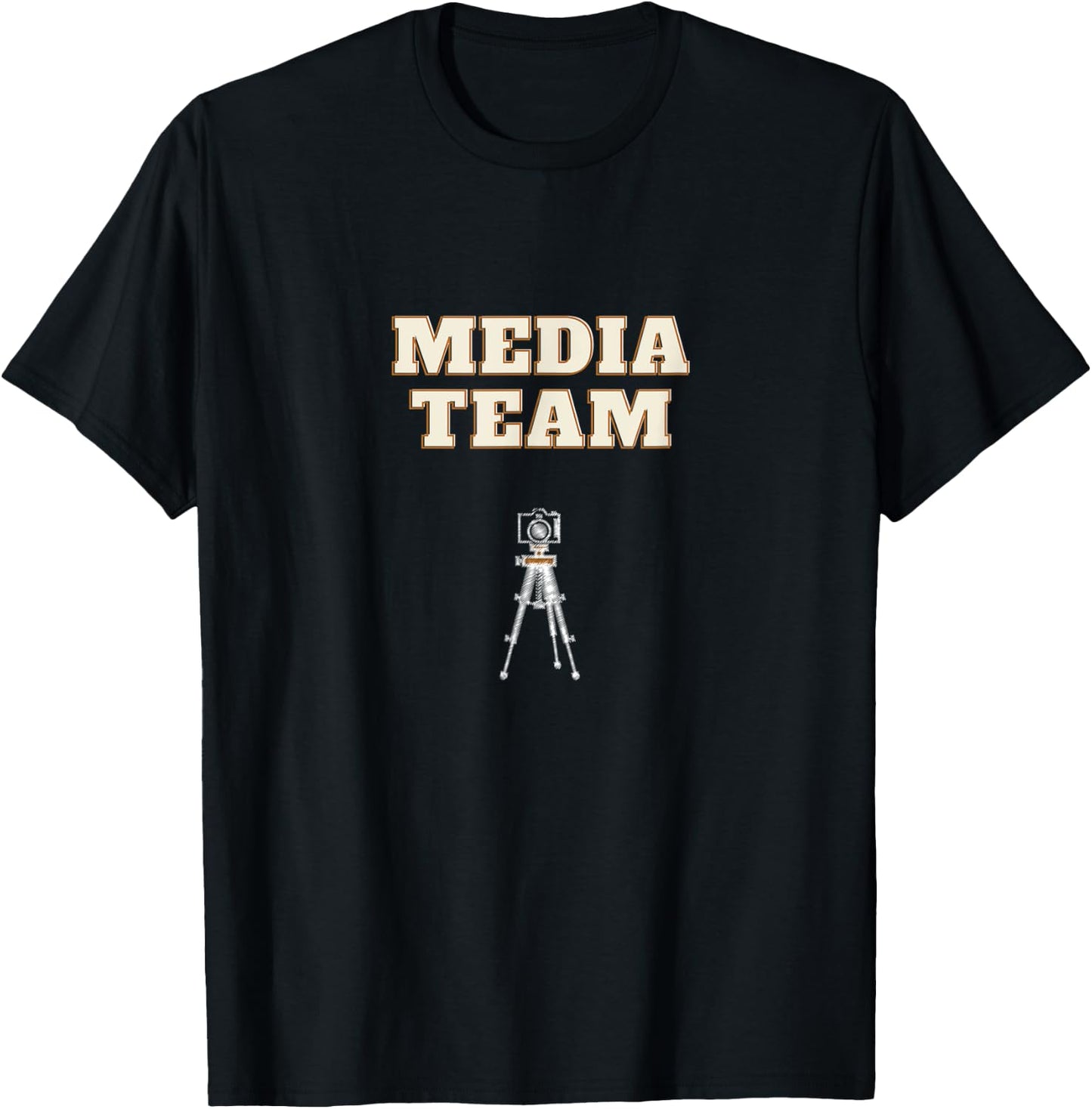 MEDIA TEAM Front Design, for Production and Videographer T-Shirt - T-Shirt | Black