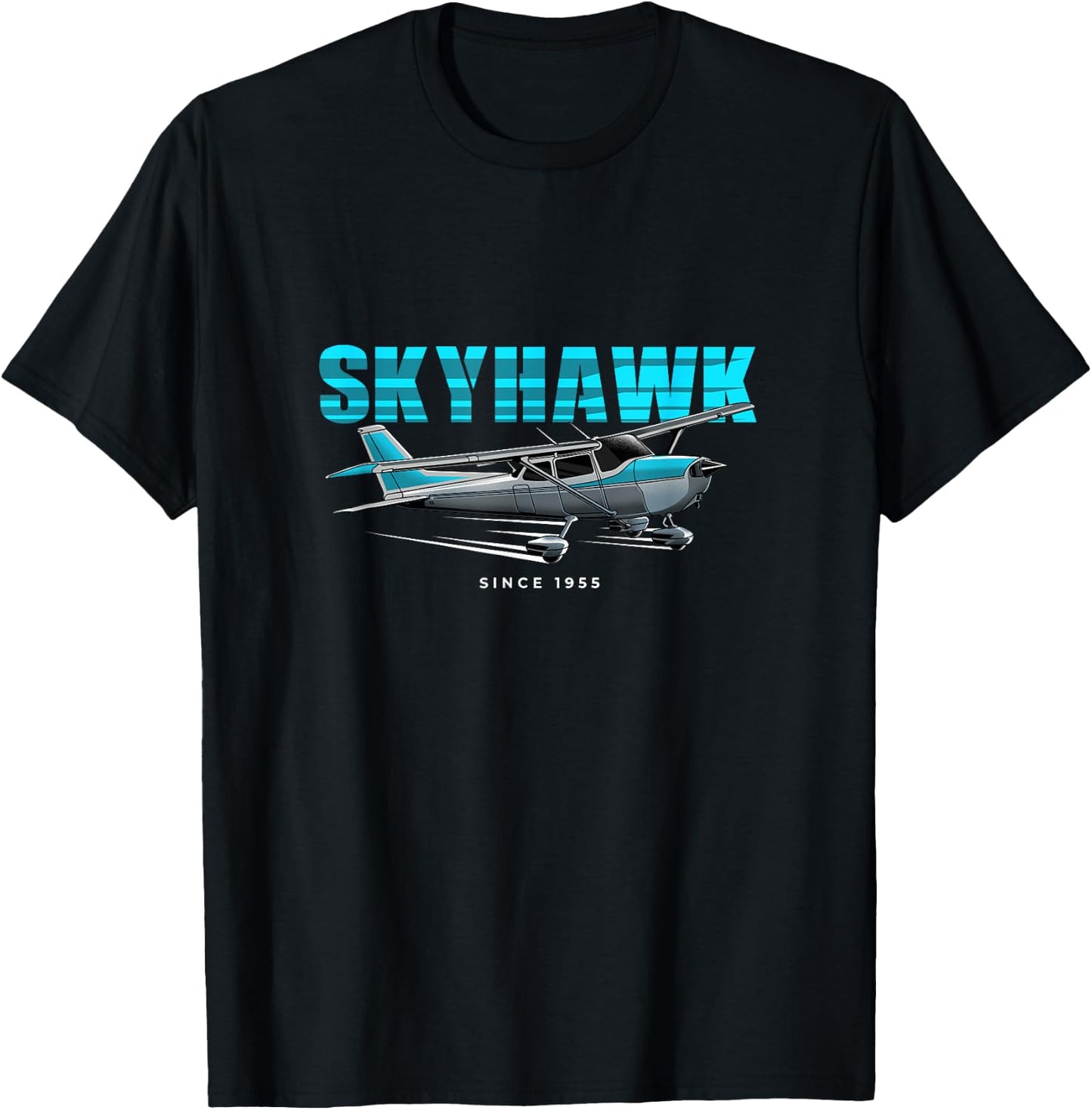 Skyhawk C172 General Aviation Airplane Aircraft T-Shirt - T-Shirt | Black