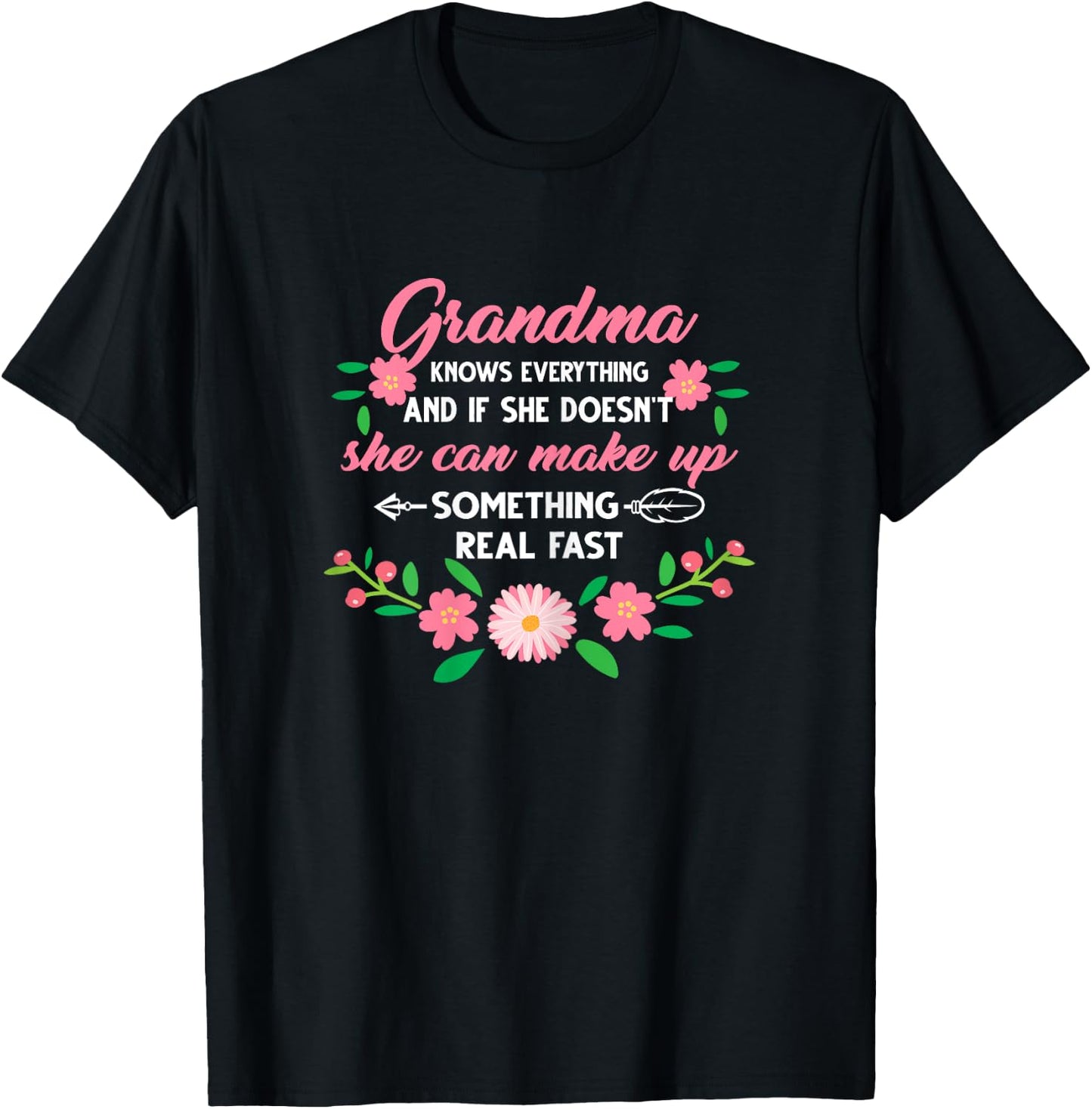 Grandma knows everything Grandma T-Shirt - T-Shirt | Black