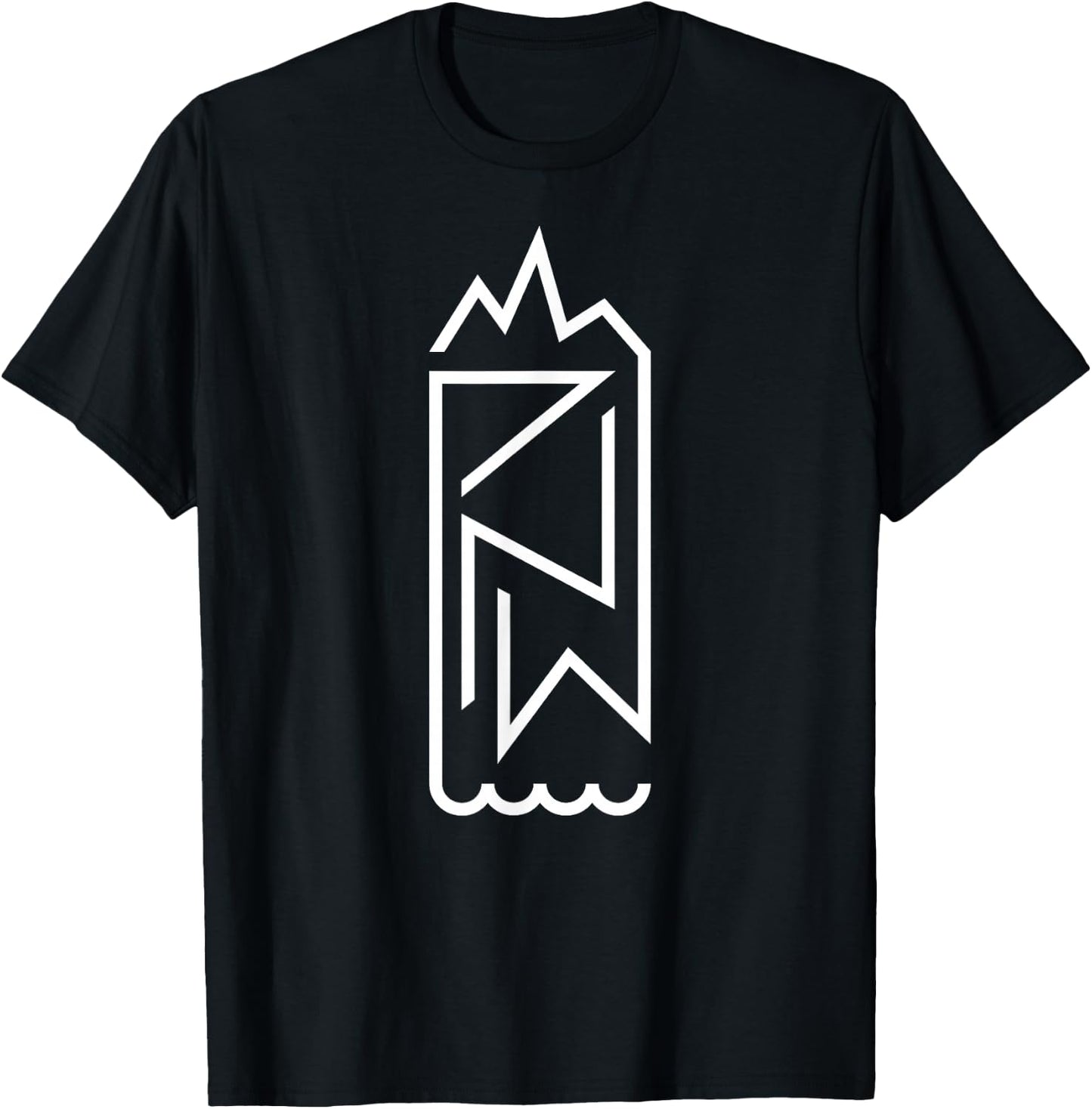 PNW Earth and Water Minimal – Cascadia Pacific Northwest T-Shirt - T-Shirt | Black