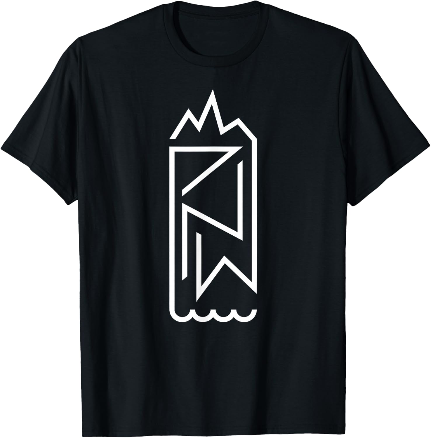 PNW Earth and Water Minimal – Cascadia Pacific Northwest T-Shirt - T-Shirt | Black
