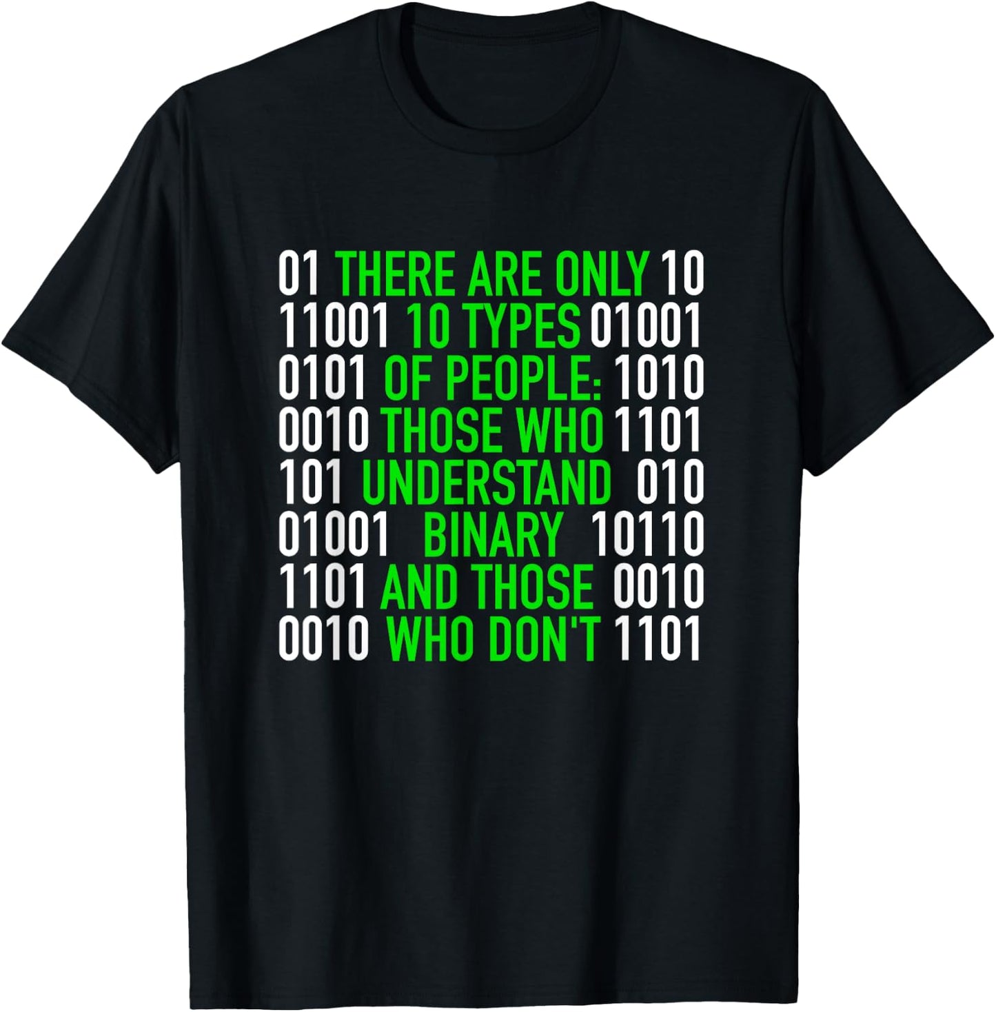 There are only 10 Types of People Binary T-Shirt - T-Shirt | Black