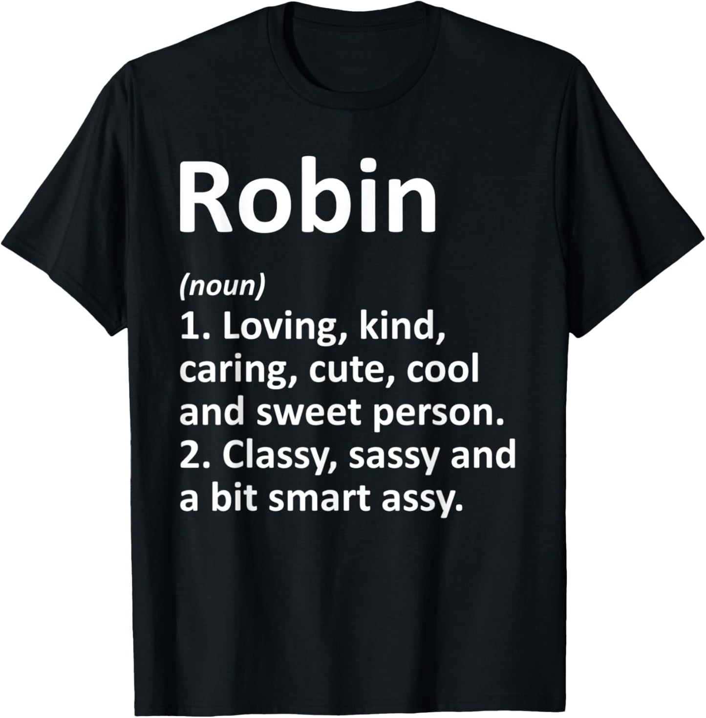 Custom Mom Wife Name Meaning Girl Christmas Women Robin Definition Personalized Funny Birthday T-Shirt - T-Shirt | Black