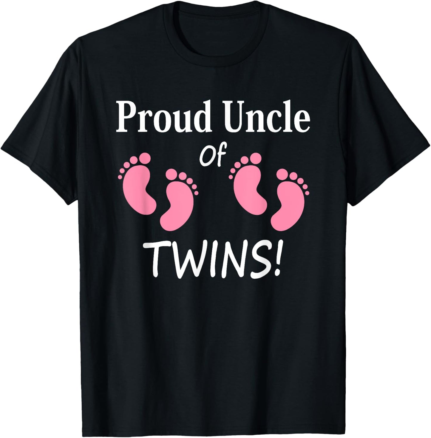 Proud Uncle of Twin Girls Special Unky T-Shirt - T-Shirt | Black