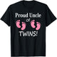 Proud Uncle of Twin Girls Special Unky T-Shirt - T-Shirt | Black