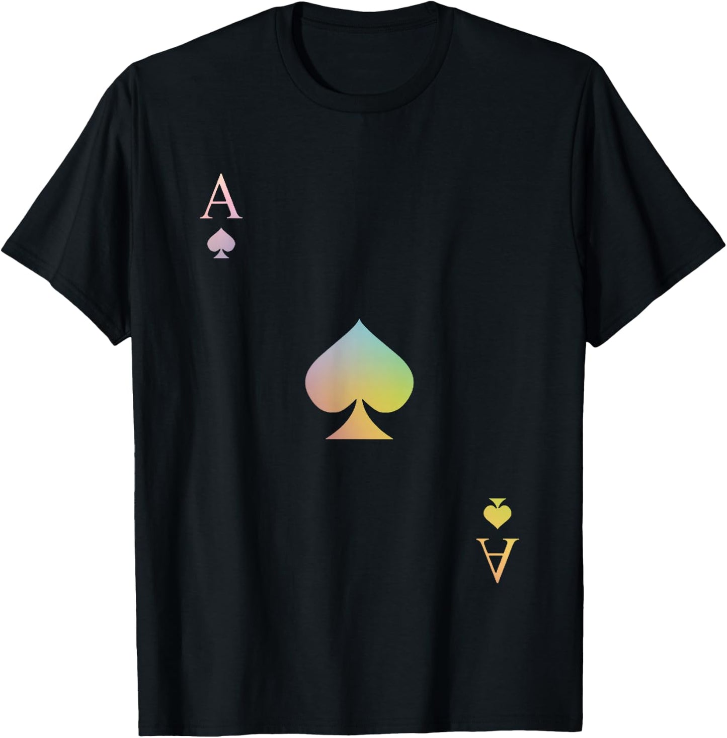 Ace of Spades Halloween Glam Playing Card T-Shirt - T-Shirt | Black
