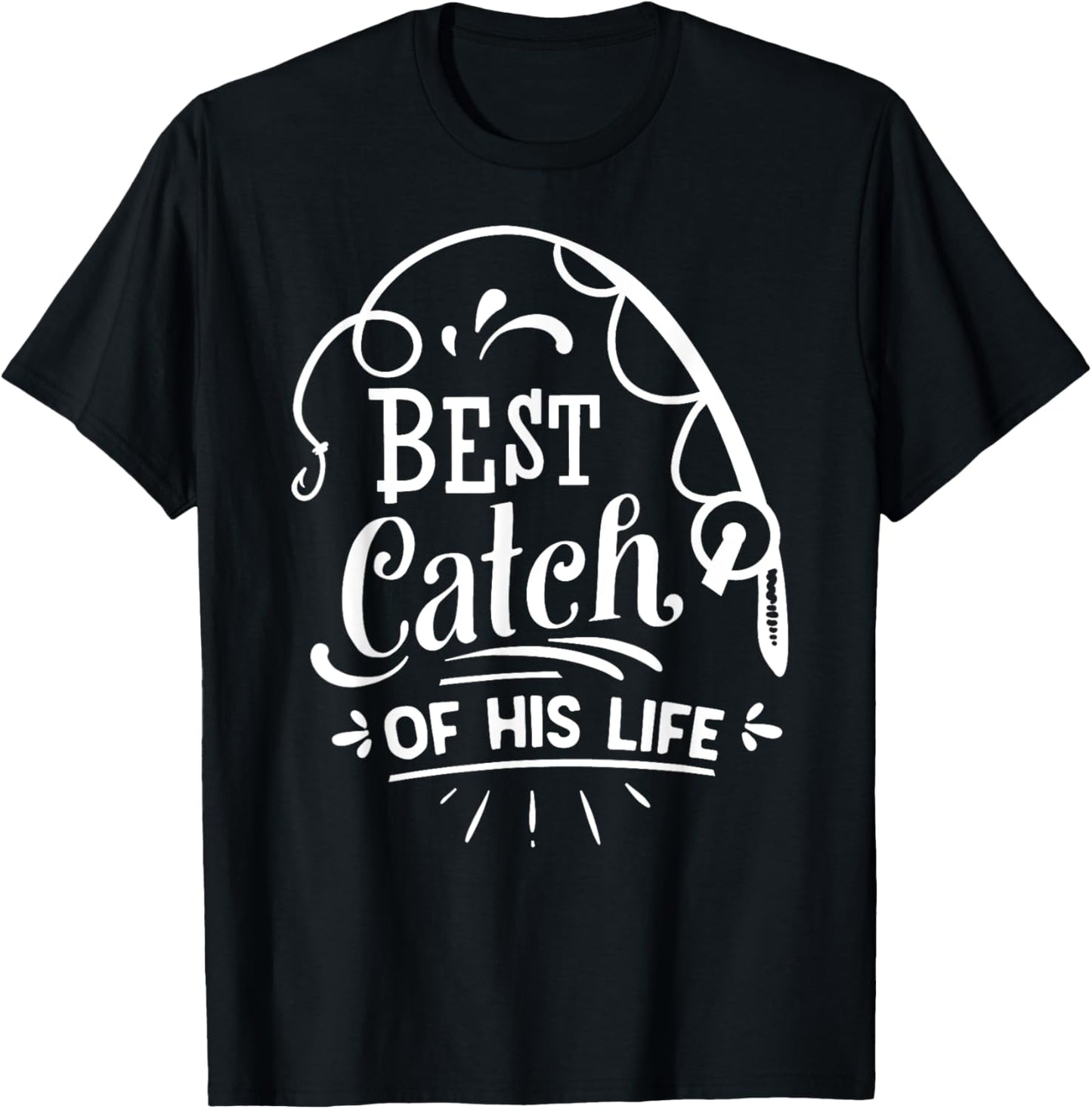 One Lucky Fisherman Matching Couples Fishing T-Shirt - T-Shirt | Black