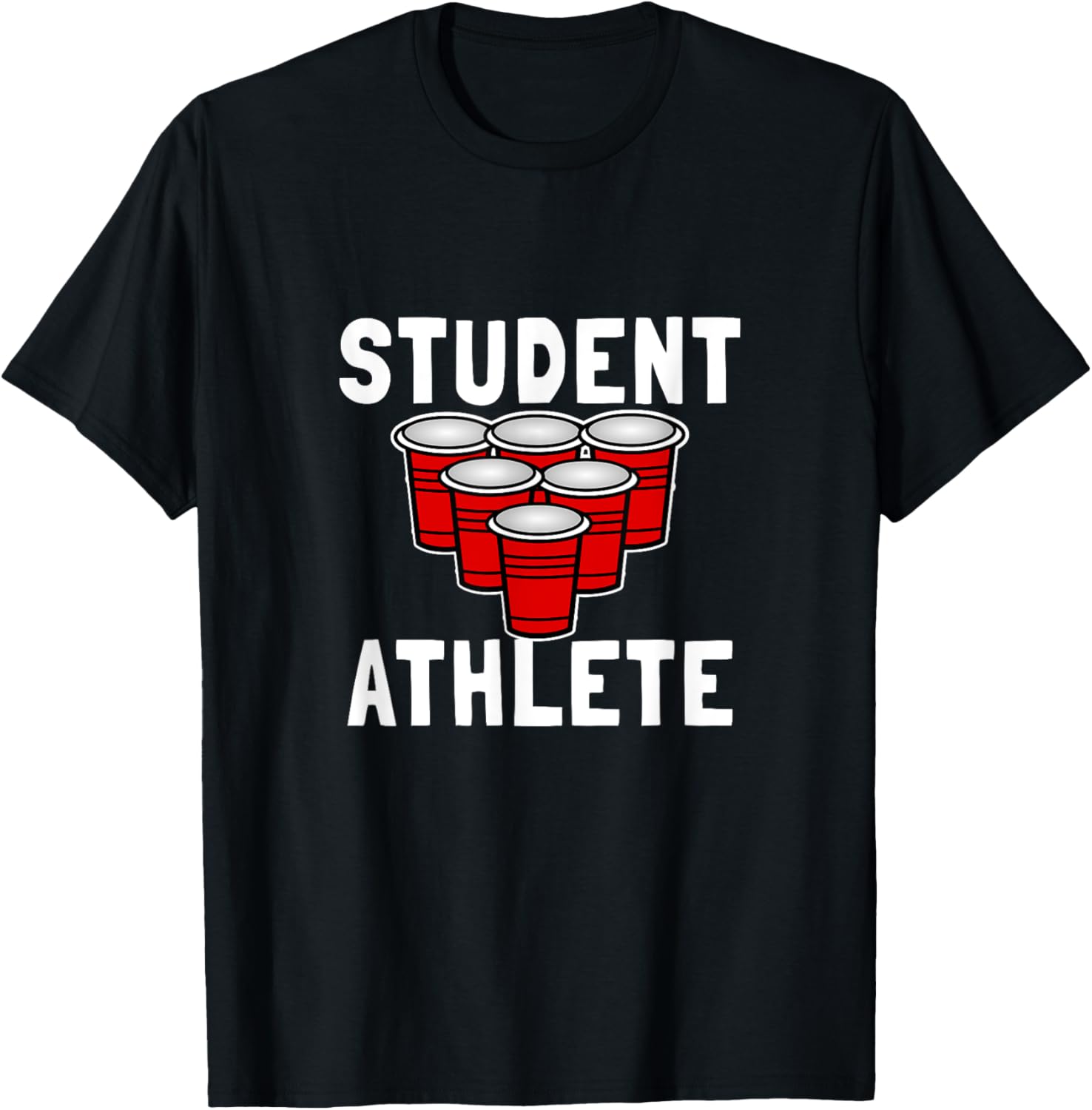 Student Beer Pong Athlete College T-Shirt - T-Shirt | Black