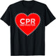 CPR Instructor Saves Life Heart Beat Symbol Gifts T-Shirt - T-Shirt | Black