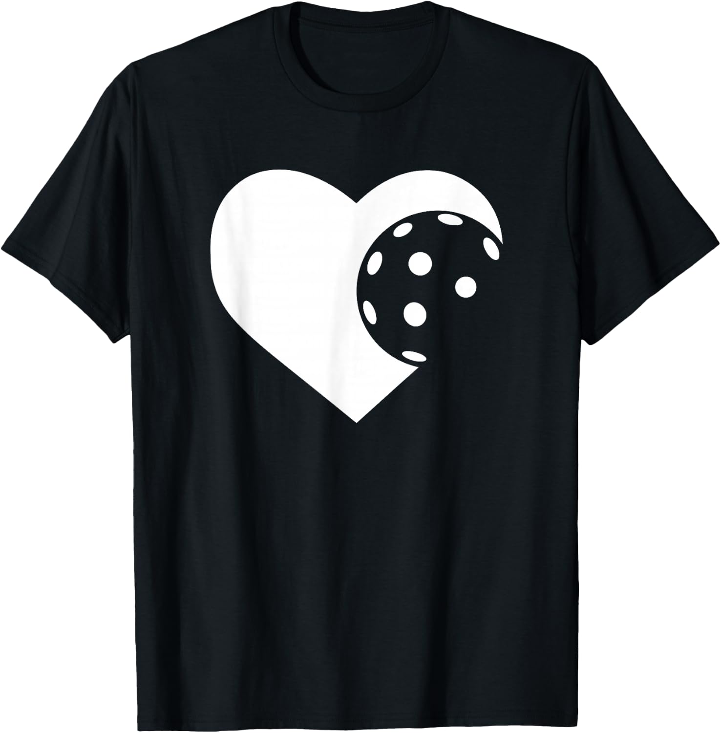 Pickleball Lover Heart T-Shirt - T-Shirt | Black