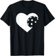 Pickleball Lover Heart T-Shirt - T-Shirt | Black