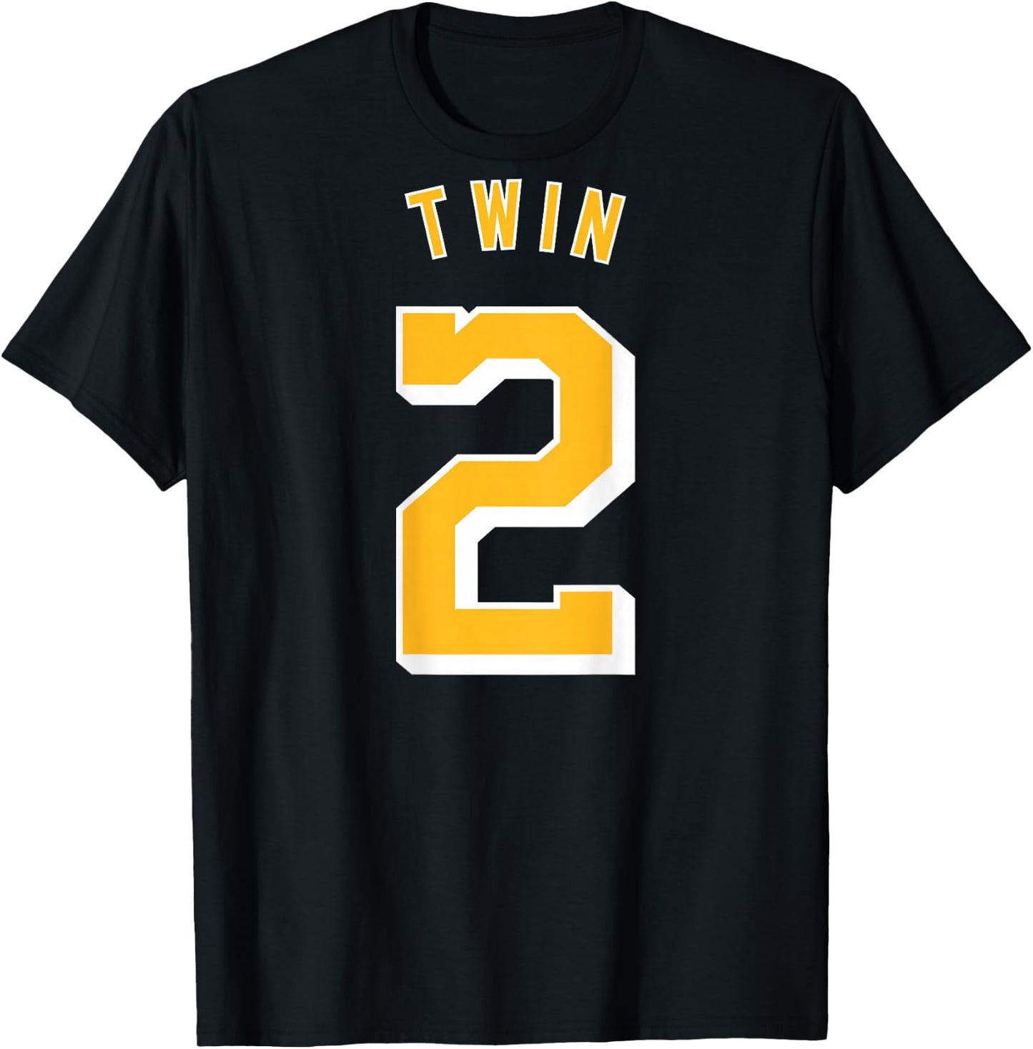 Twin 2 and Twin 1 Shirts Matching Adult & Kids Jersey Funny T-Shirt - T-Shirt | Black