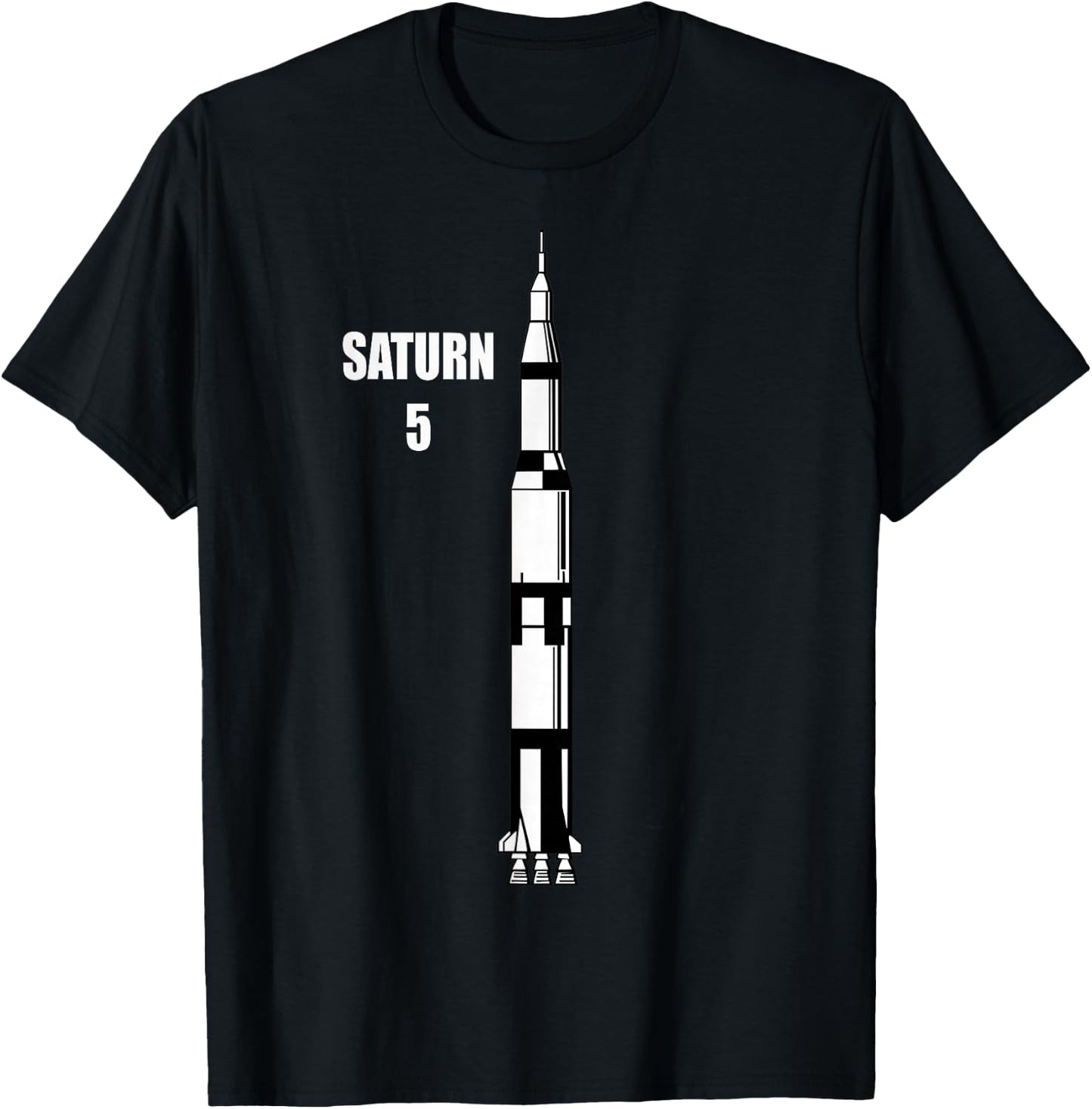 Saturn 5 Missile Rocket T Shirt T-Shirt - T-Shirt | Black