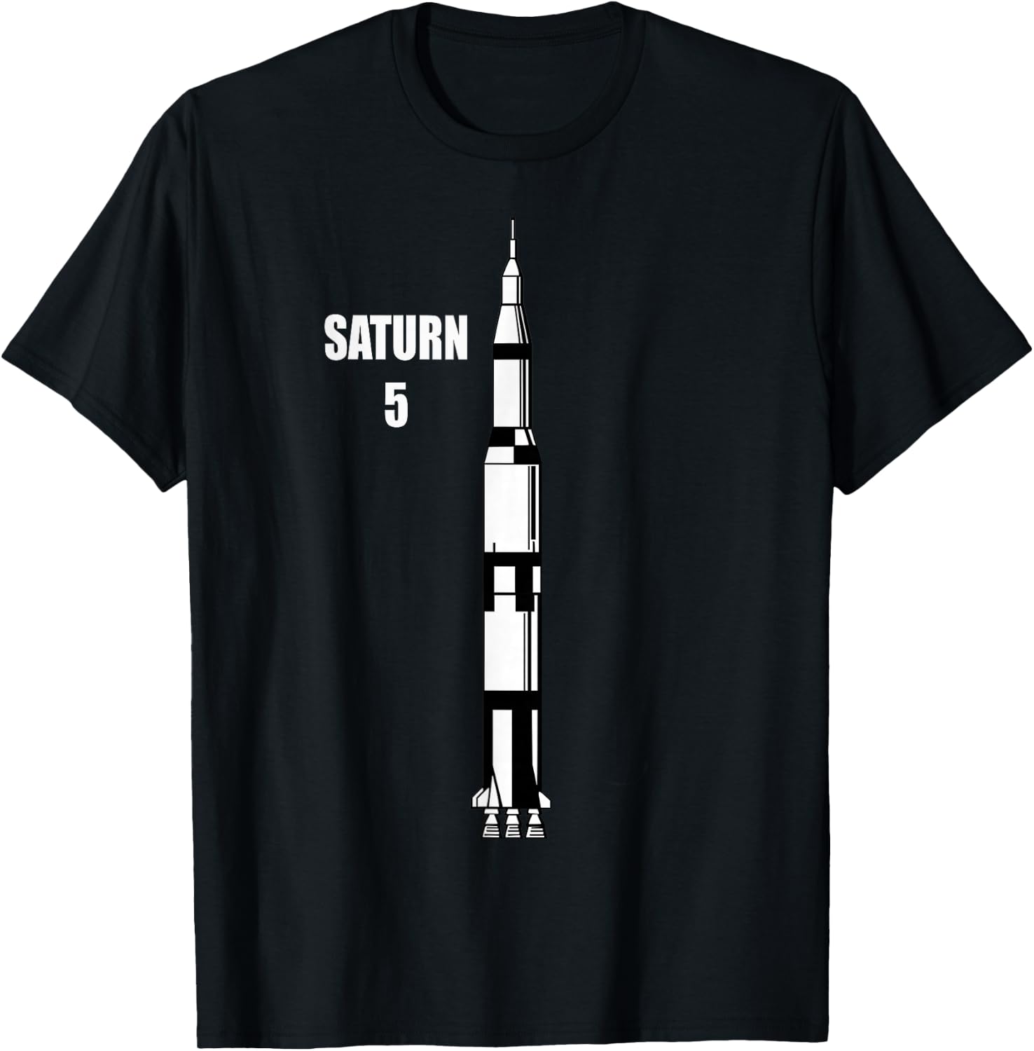 Saturn 5 Missile Rocket T Shirt T-Shirt - T-Shirt | Black