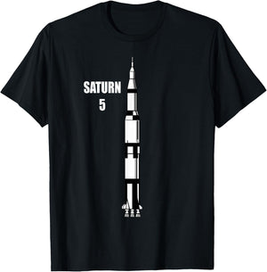 Saturn 5 Missile Rocket T Shirt T-Shirt - T-Shirt | Black