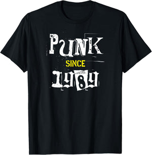 Classic Punk Rock Alternative Music Born in 1989 Birthday T-Shirt - T-Shirt | Black