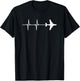 EKG Heartbeat EA-6B Prowler Military Airplane Shirt T-Shirt - T-Shirt | Black