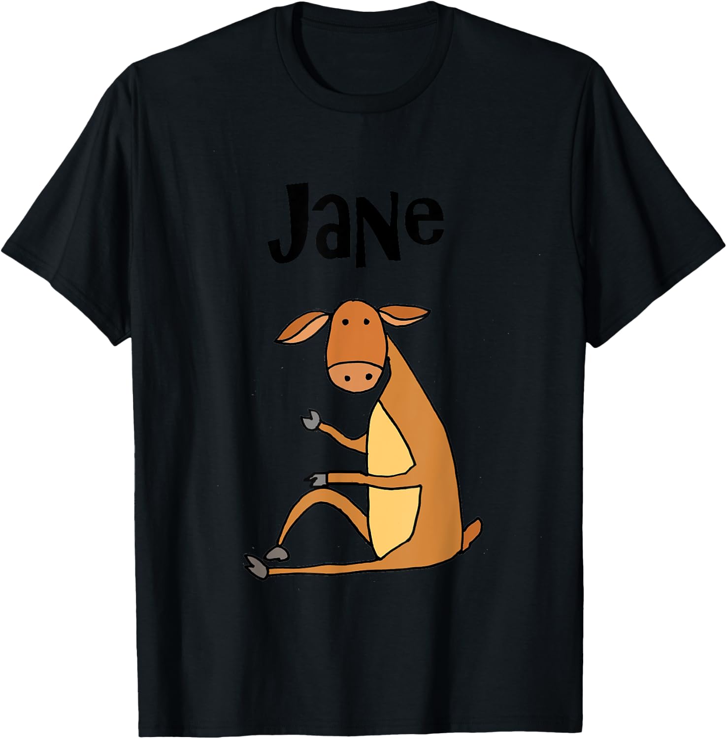 Smilealottees Funny Jane Doe Dear Pun Cartoon T-Shirt - T-Shirt | Black
