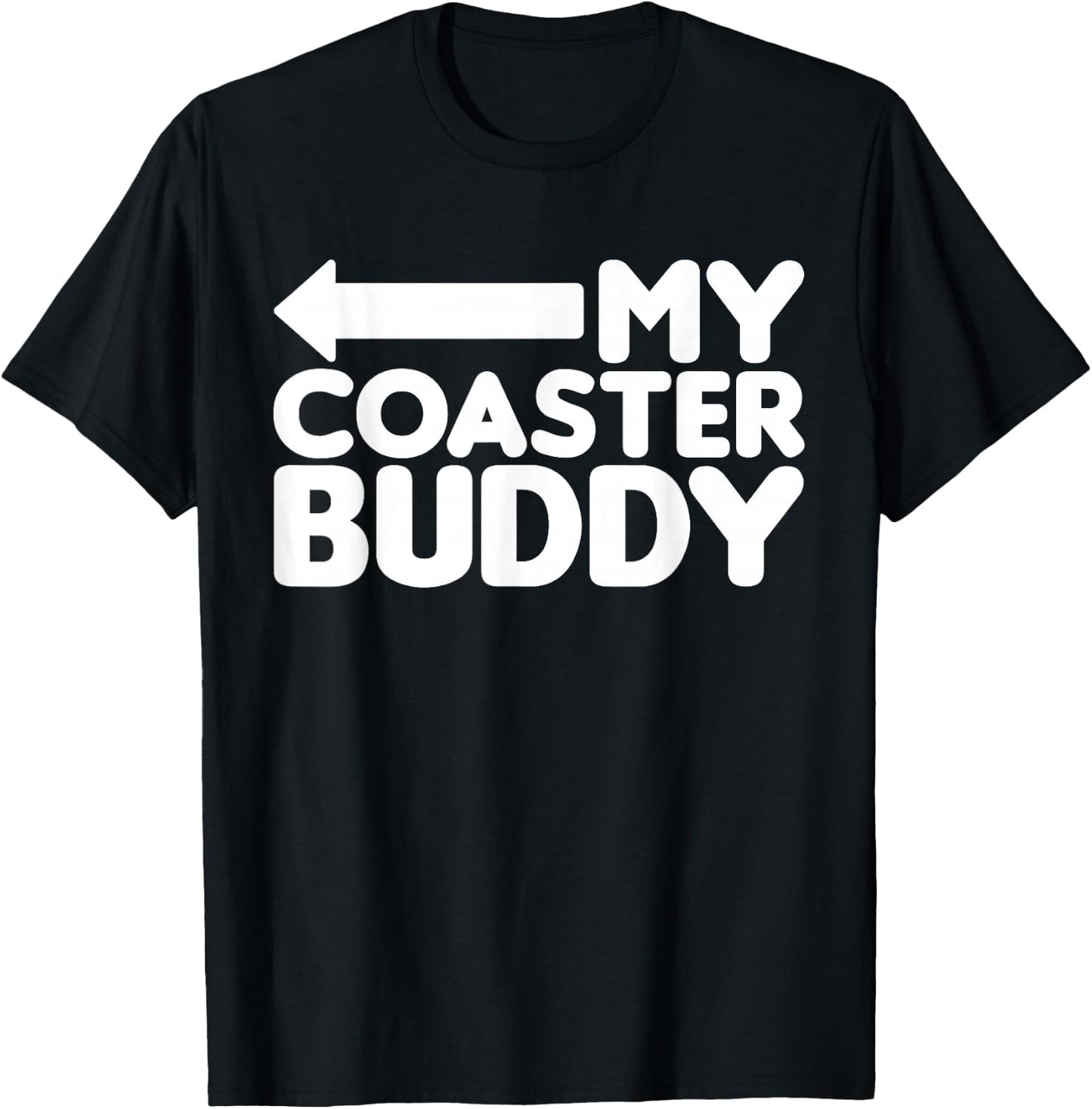 My Coaster Buddy Set 2/2 Pointing Left, Roller Coaster T-Shirt - T-Shirt | Black