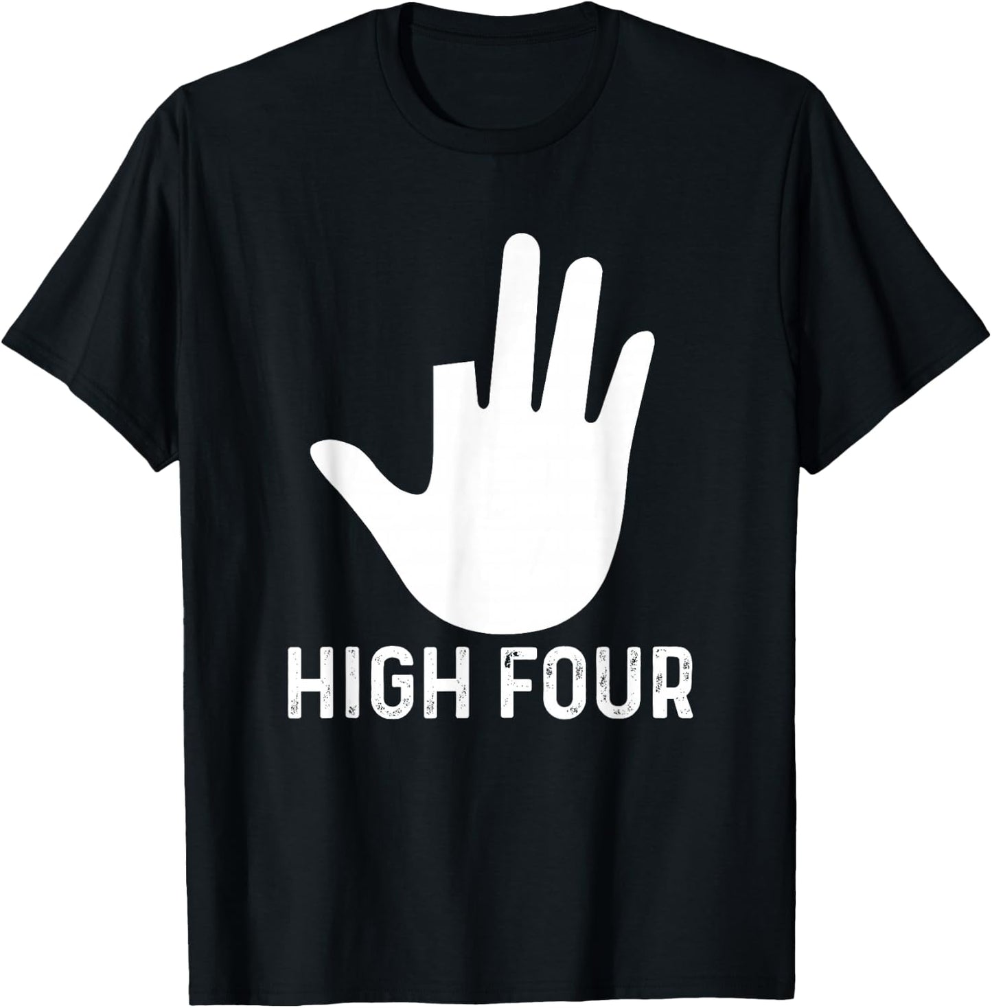 Four - Funny Cut Off Finger Amputated Missing Finger T-Shirt - T-Shirt | Black