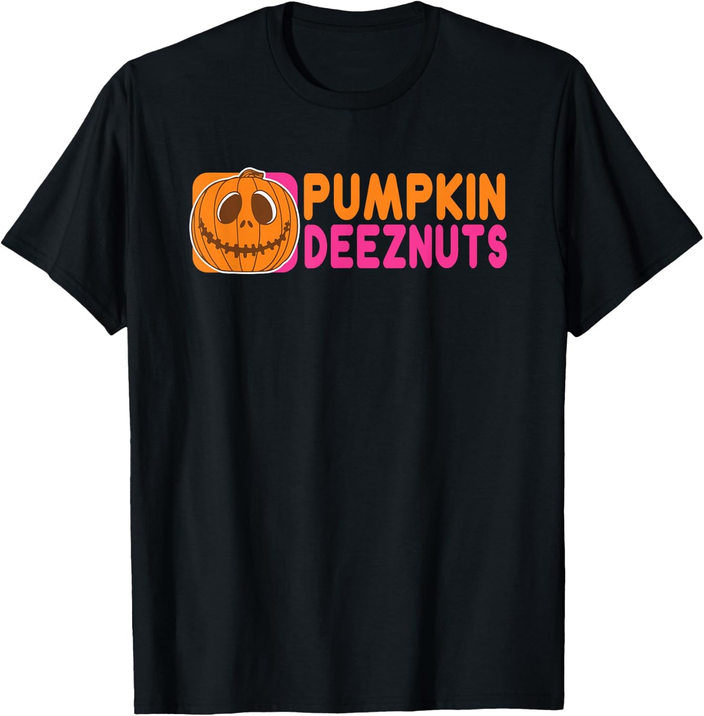 Ghost Pumpkin Deez nut Halloween Cute T-Shirt - T-Shirt | Black