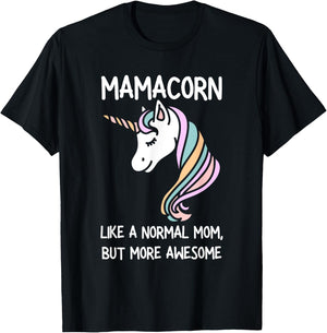 Funny Mamacorn Unicorn Costume Mom Mother's Day T-Shirt - T-Shirt | Black