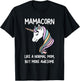 Funny Mamacorn Unicorn Costume Mom Mother's Day T-Shirt - T-Shirt | Black