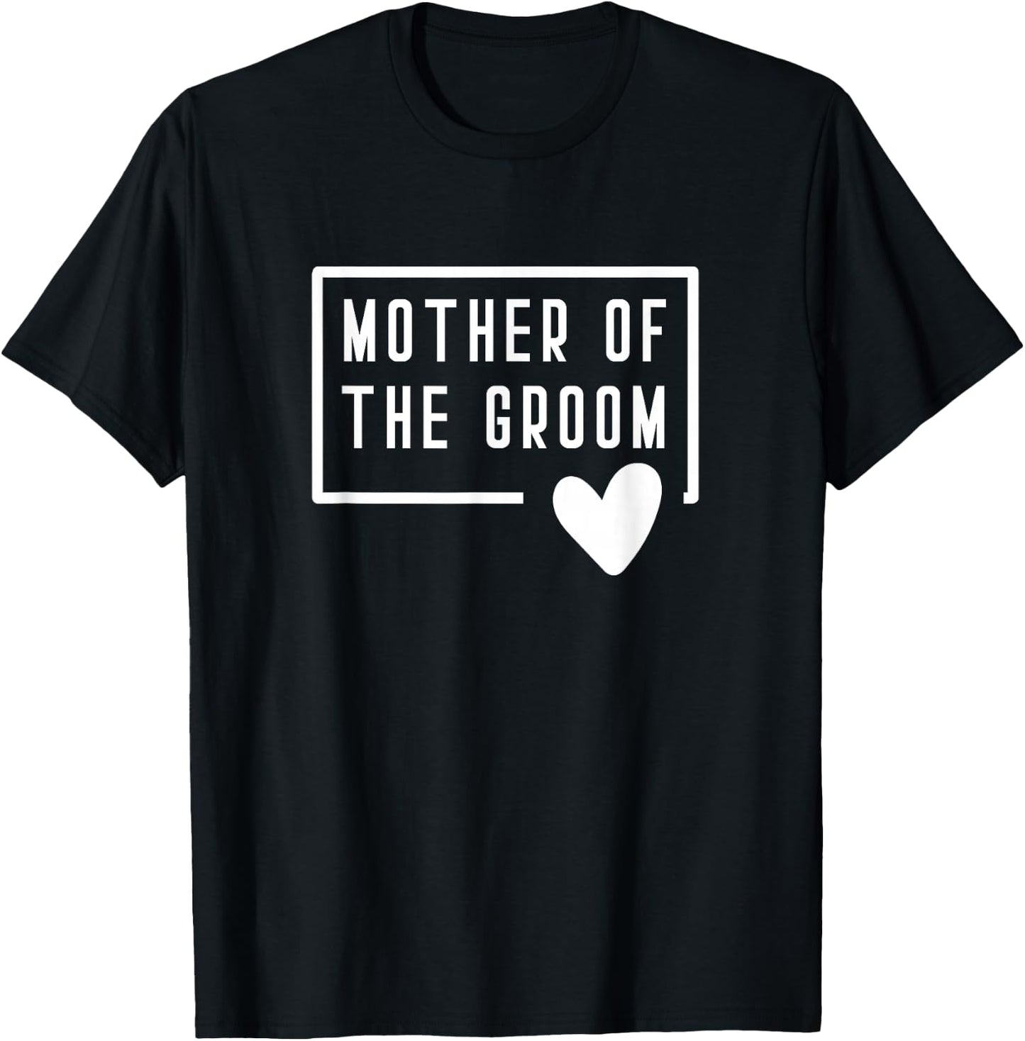 Mother of the Groom Heart Mom Wedding Bachelorette Shower T-Shirt - T-Shirt | Black