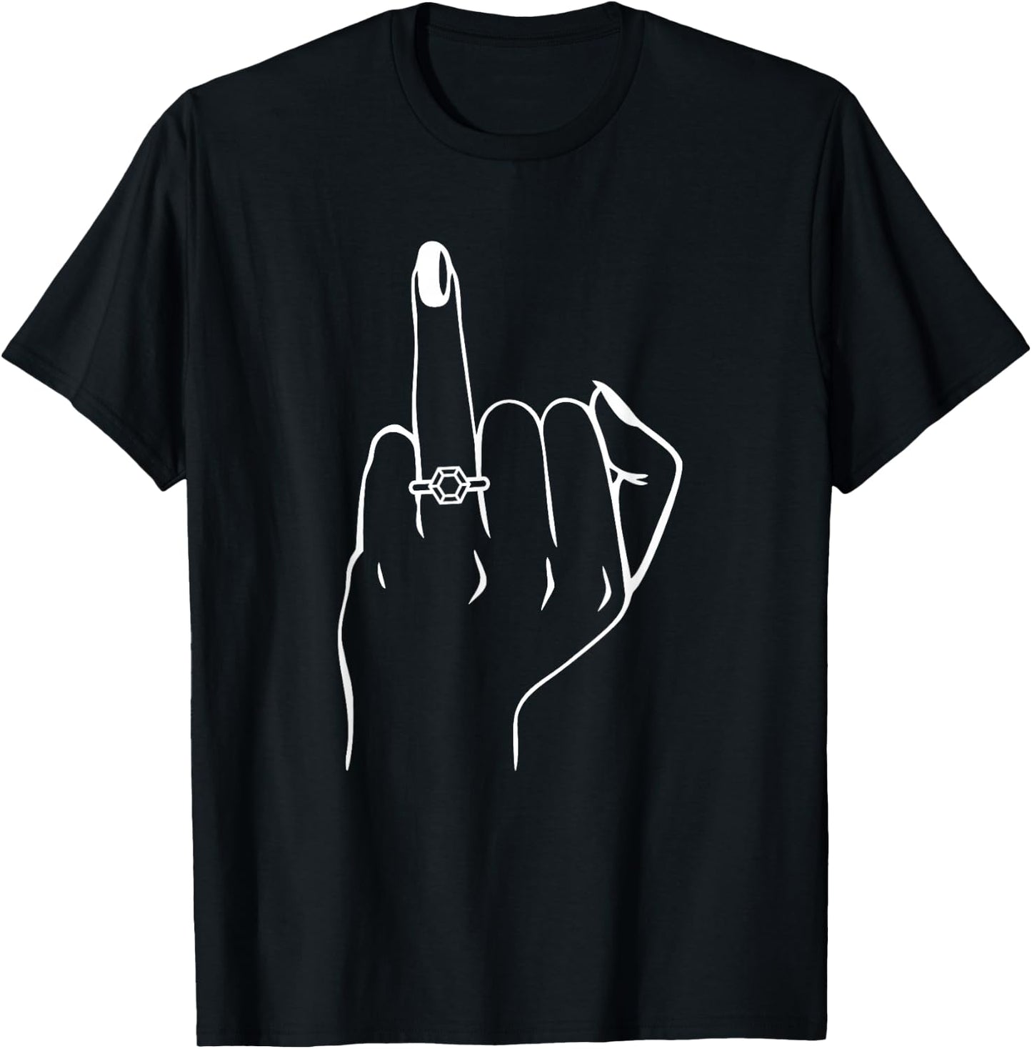 Fiancée Bachelorette Party Engaged Ring Finger T-Shirt - T-Shirt | Black